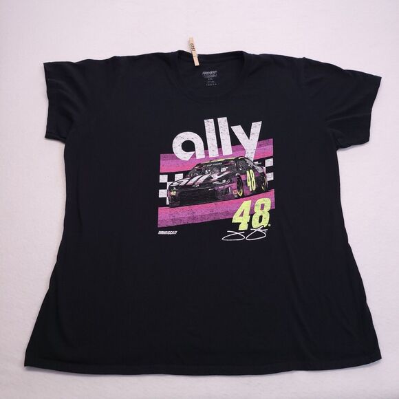 Hendrick Motor Sports Ally 48 Graphic Short Sleeve T-Shirt Mens Size 3XL Black - Picture 2 of 9